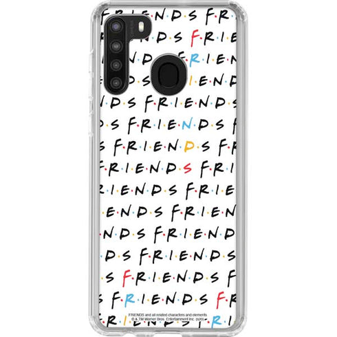 Warner Bros FRIENDS Pattern Galaxy A21 Clear Case