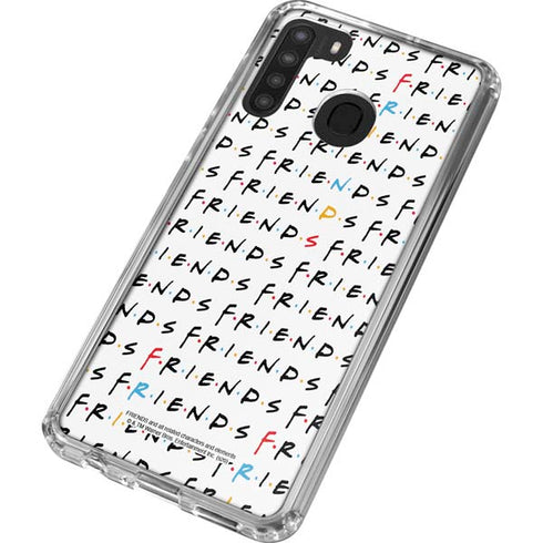 Warner Bros FRIENDS Pattern Galaxy A21 Clear Case