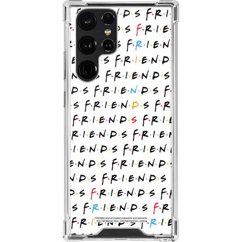 Warner Bros FRIENDS Pattern Galaxy S22 Ultra Clear Case