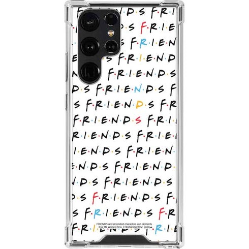 Warner Bros FRIENDS Pattern Galaxy S24 Ultra Clear Case