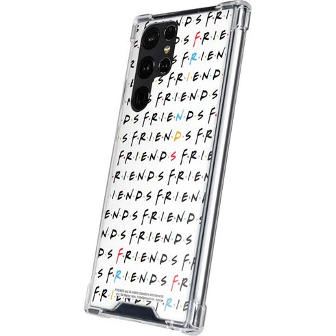 Warner Bros FRIENDS Pattern Galaxy S24 Ultra Clear Case