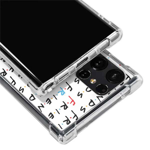 Warner Bros FRIENDS Pattern Galaxy S24 Ultra Clear Case
