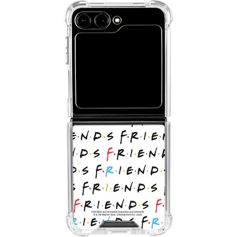 Warner Bros FRIENDS Pattern Galaxy Z Flip5 5G Clear Case