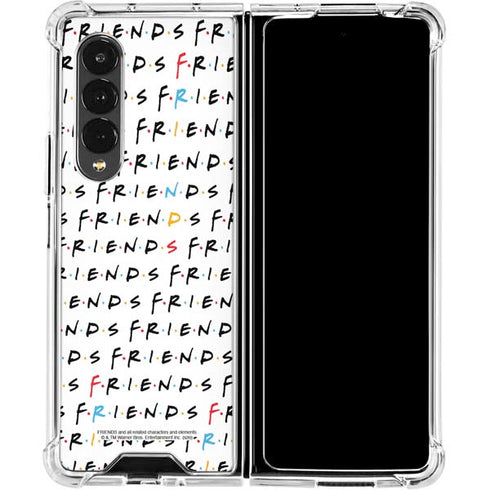 Warner Bros FRIENDS Pattern Galaxy Z Fold4 5G Clear Case