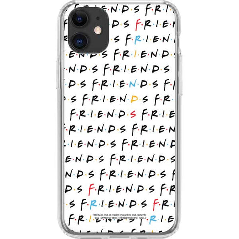 Warner Bros FRIENDS Pattern iPhone 11 Clear Case