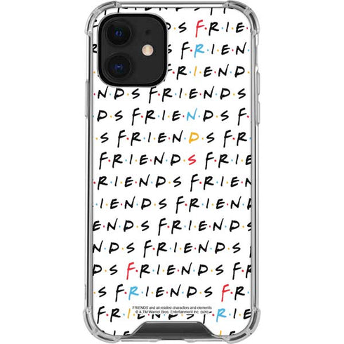 Warner Bros FRIENDS Pattern iPhone 12 Clear Case