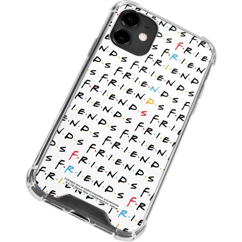 Warner Bros FRIENDS Pattern iPhone 12 Clear Case