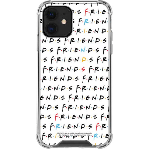 Warner Bros FRIENDS Pattern iPhone 12 Mini Clear Case
