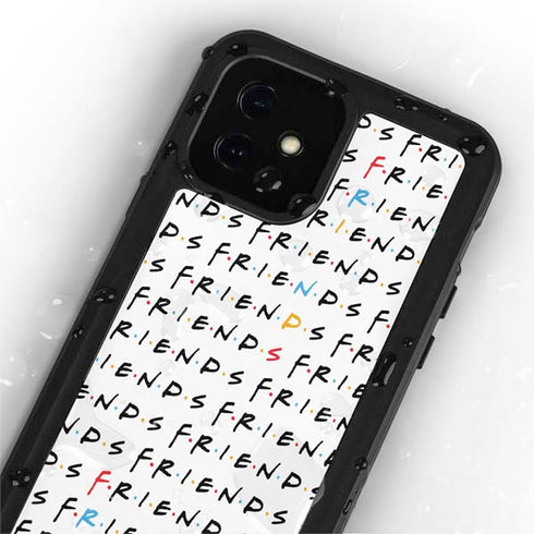 Warner Bros FRIENDS Pattern iPhone 12 Mini Waterproof Case