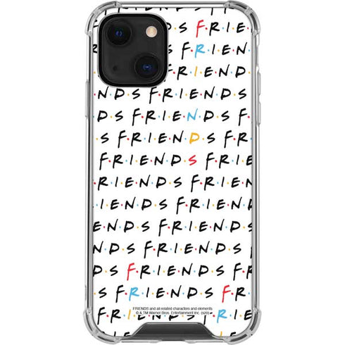 Warner Bros FRIENDS Pattern iPhone 13 Mini Clear Case