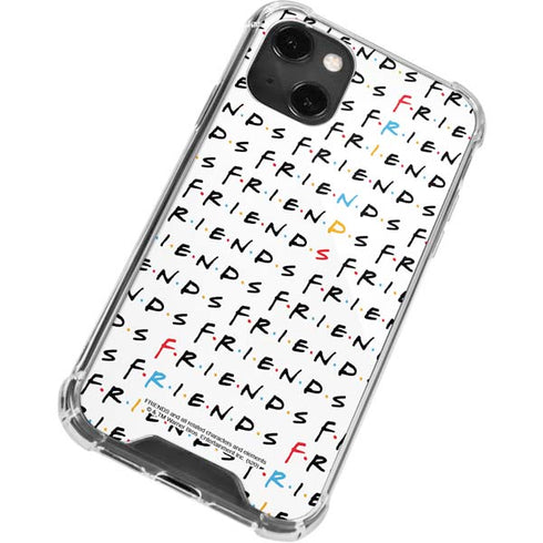Warner Bros FRIENDS Pattern iPhone 13 Mini Clear Case