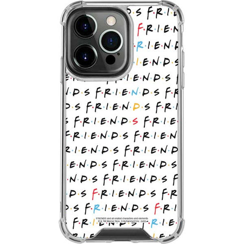 Warner Bros FRIENDS Pattern iPhone 13 Pro Clear Case