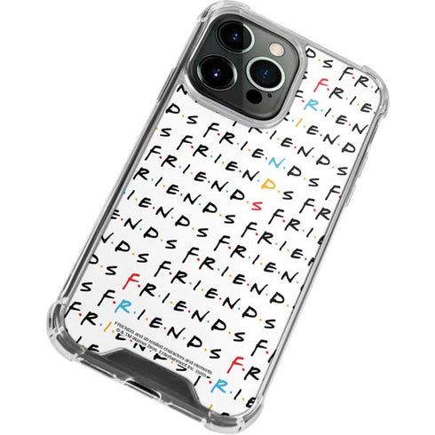 Warner Bros FRIENDS Pattern iPhone 13 Pro Clear Case
