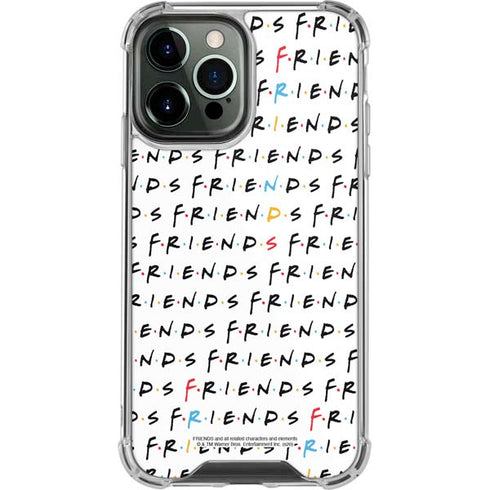 Warner Bros FRIENDS Pattern iPhone 13 Pro Max Clear Case