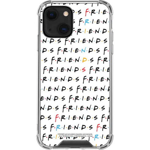 Warner Bros FRIENDS Pattern iPhone 14 Plus Clear Case