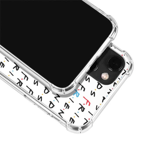 Warner Bros FRIENDS Pattern iPhone 14 Plus Clear Case