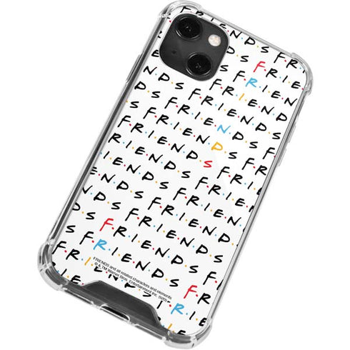 Warner Bros FRIENDS Pattern iPhone 14 Plus Clear Case