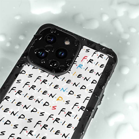 Warner Bros FRIENDS Pattern iPhone 14 Pro Max Waterproof Case