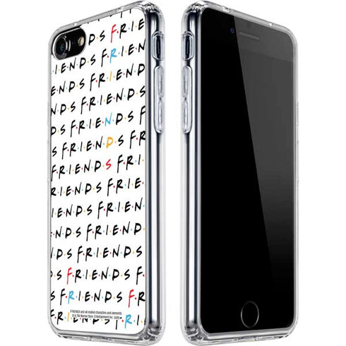 Warner Bros FRIENDS Pattern iPhone SE (2nd & 3rd Gen) Clear Case