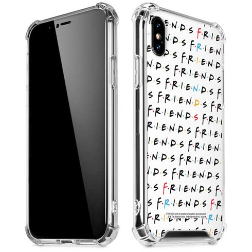 Warner Bros FRIENDS Pattern iPhone XS Max Clear Case