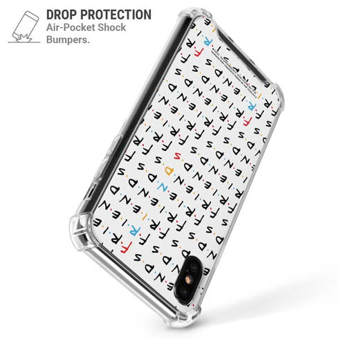 Warner Bros FRIENDS Pattern iPhone XS Max Clear Case