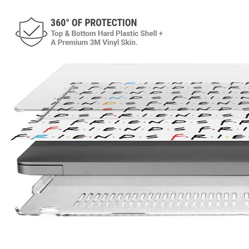 Warner Bros FRIENDS Pattern MacBook Pro 16in (2021-25) Case plus Skin