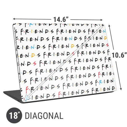 Warner Bros FRIENDS Pattern Universal Laptop 18in (14.6 x 10.6in) Skin