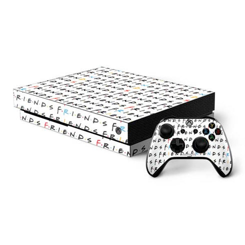 Warner Bros FRIENDS Pattern Xbox One X Bundle Skin