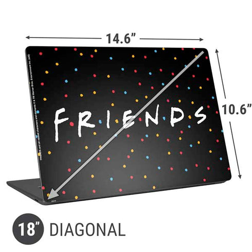 Warner Bros FRIENDS Polka Dots Universal Laptop 18in (14.6 x 10.6in) Skin