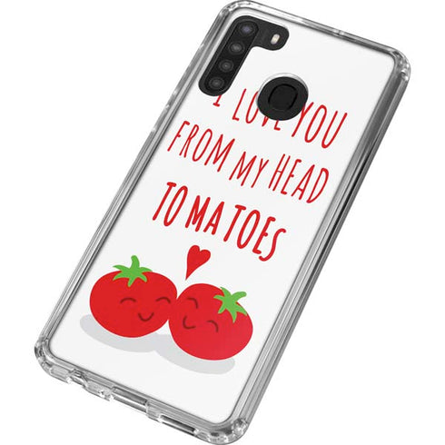 From My Head Tomatoes Galaxy A21 Clear Case