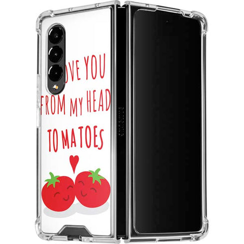 From My Head Tomatoes Galaxy Z Fold4 5G Clear Case
