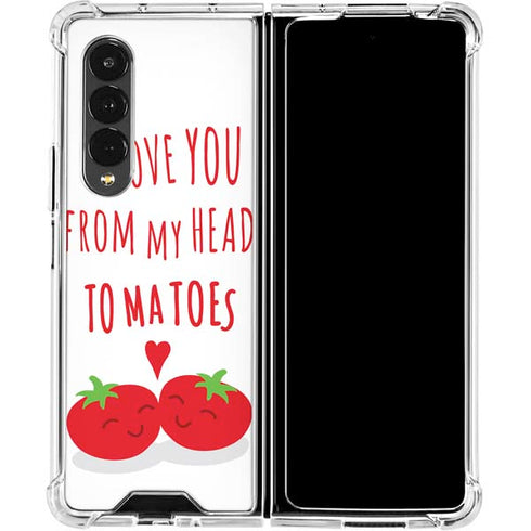 From My Head Tomatoes Galaxy Z Fold4 5G Clear Case