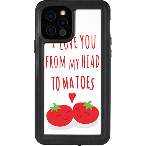 From My Head Tomatoes iPhone 12 Pro Waterproof Case