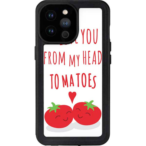 From My Head Tomatoes iPhone 14 Pro Max Waterproof Case
