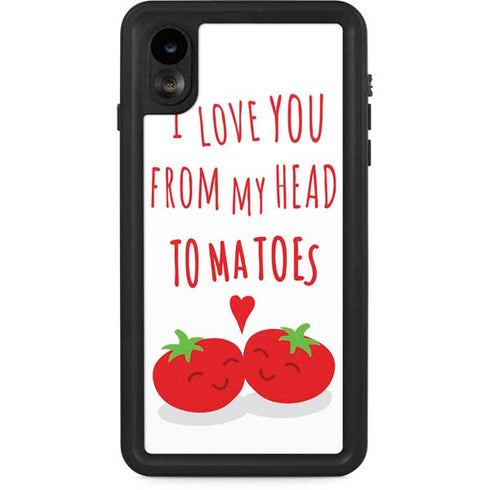 From My Head Tomatoes iPhone XR Waterproof Case