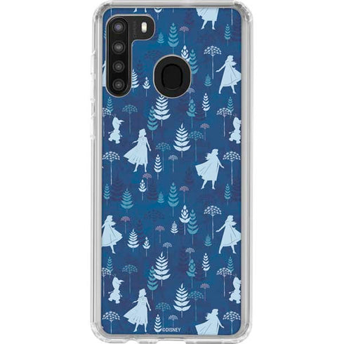 Disney Frozen II Frozen II Pattern Galaxy A21 Clear Case