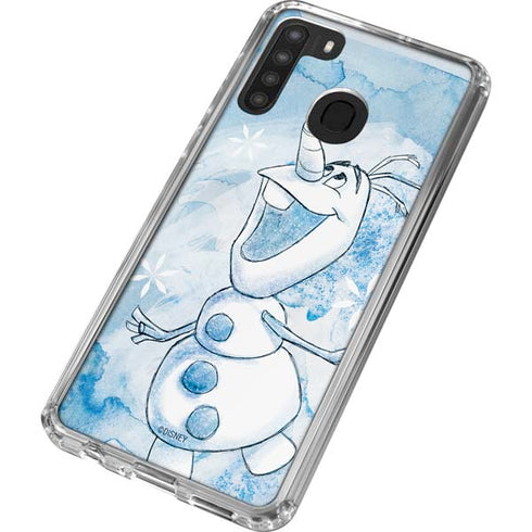 Disney Frozen Frozen Olaf Art Galaxy A21 Clear Case