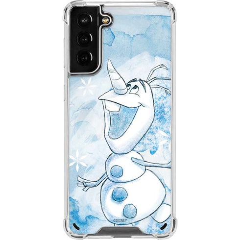 Disney Frozen Frozen Olaf Art Galaxy S21 Plus 5G Clear Case