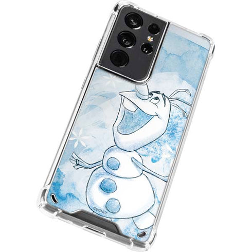 Disney Frozen Frozen Olaf Art Galaxy S21 Ultra 5G Clear Case