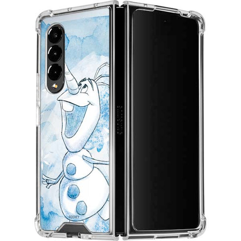 Disney Frozen Frozen Olaf Art Galaxy Z Fold4 5G Clear Case