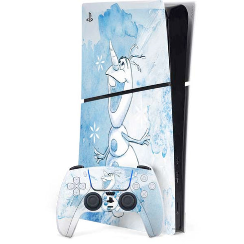 Disney Frozen Frozen Olaf Art PS5 Slim Digital Edition Console Skin