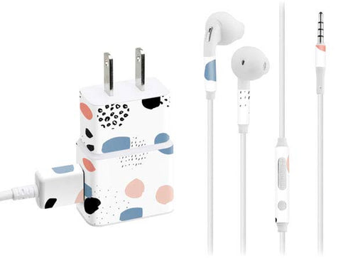 Patterned Dots Phone Charger Skin