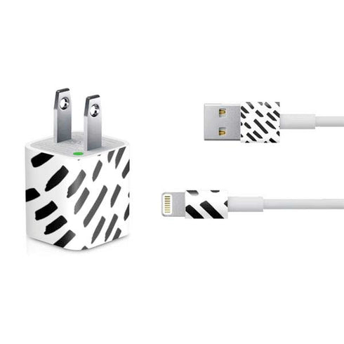 Black Dash iPhone Charger (5W USB) Skin