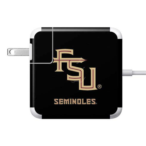 Florida State FSU Seminoles Black 85W Power Adapter (15 and 17 inch MacBook Pro Charger) Skin