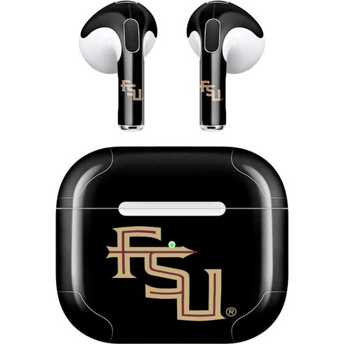 Florida State FSU Seminoles Black Apple AirPods (3rd Gen 2021) Skin