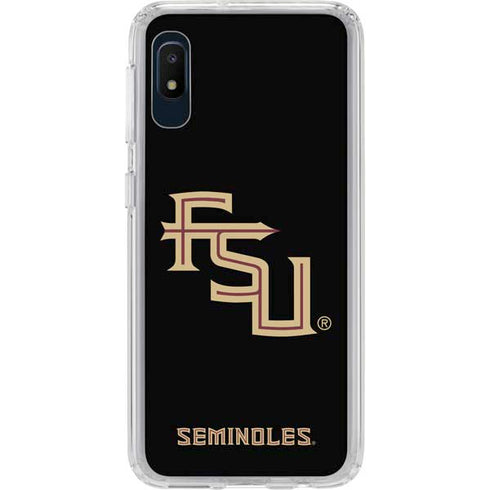 FSU Seminoles Black Galaxy A10e Clear Case