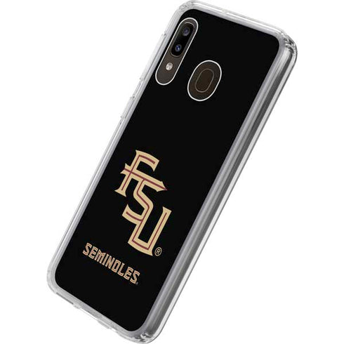 FSU Seminoles Black Galaxy A20 Clear Case