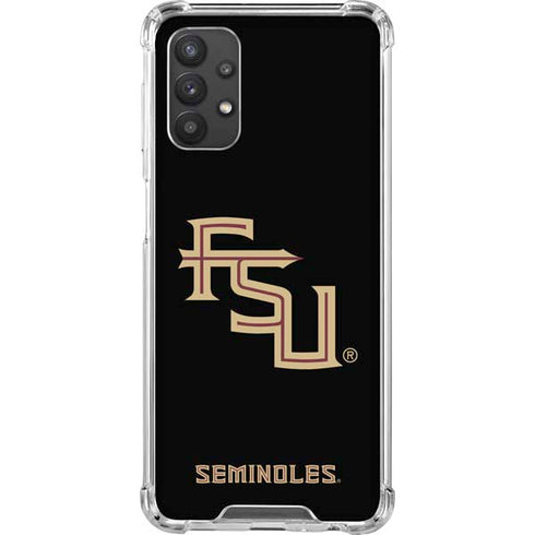 Florida State FSU Seminoles Black Galaxy A32 5G Clear Case