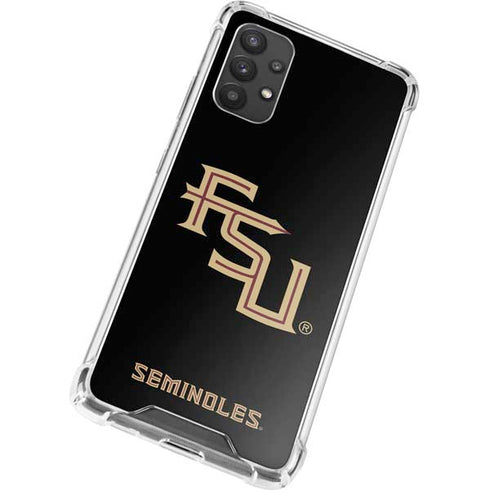 Florida State FSU Seminoles Black Galaxy A32 5G Clear Case