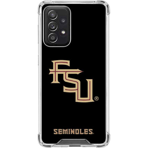 Florida State FSU Seminoles Black Galaxy A52 5G Clear Case